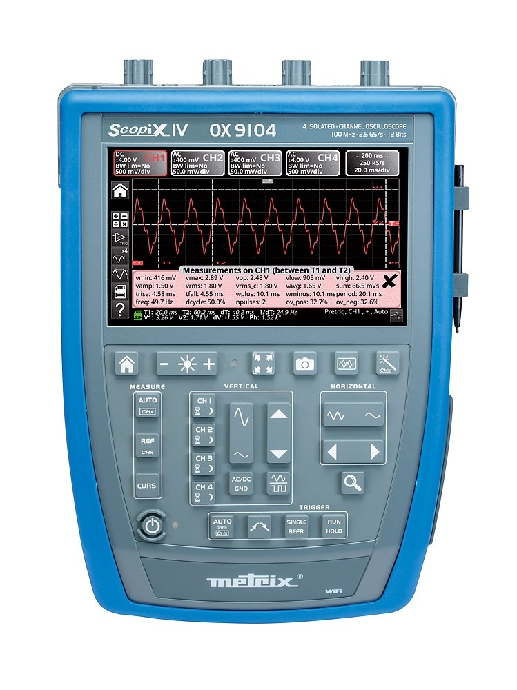 OX 9104 - OSCILLOSCOPE NUMERIQUE PORTABLE 4 x 100 MHZ ISOLEES maroc